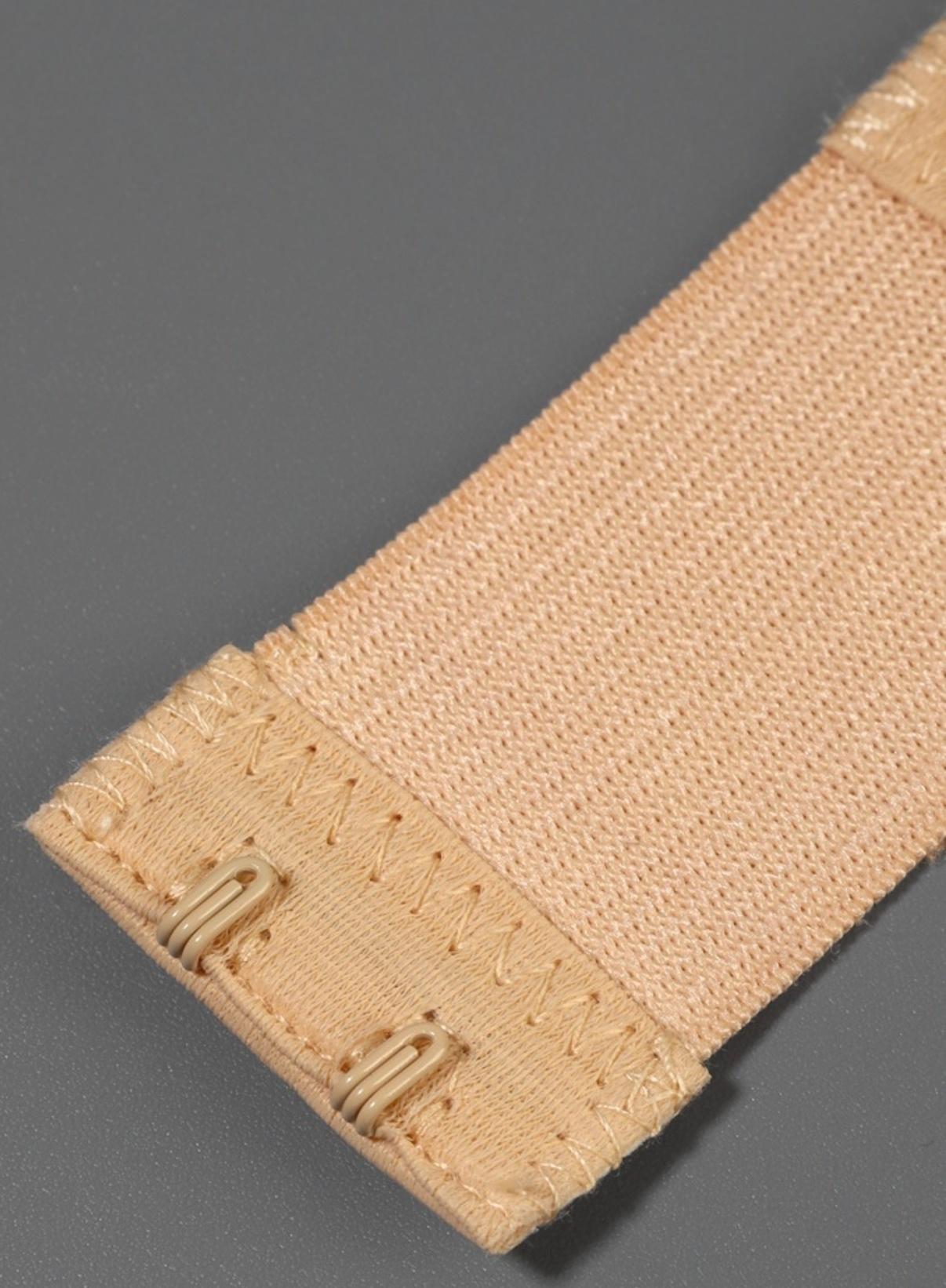 Застёжка-удлинитель для бюстгальтера, 3 ряда 2 крючка, с резинкой, 10.5×3.2 см, набор 3 шт.