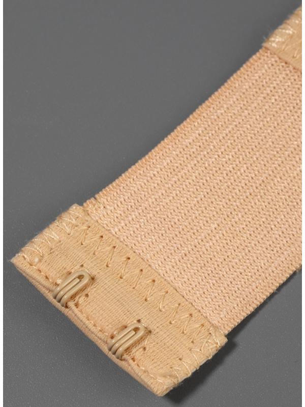 Застёжка-удлинитель для бюстгальтера, 3 ряда 2 крючка, с резинкой, 10.5×3.2 см, набор 3 шт.