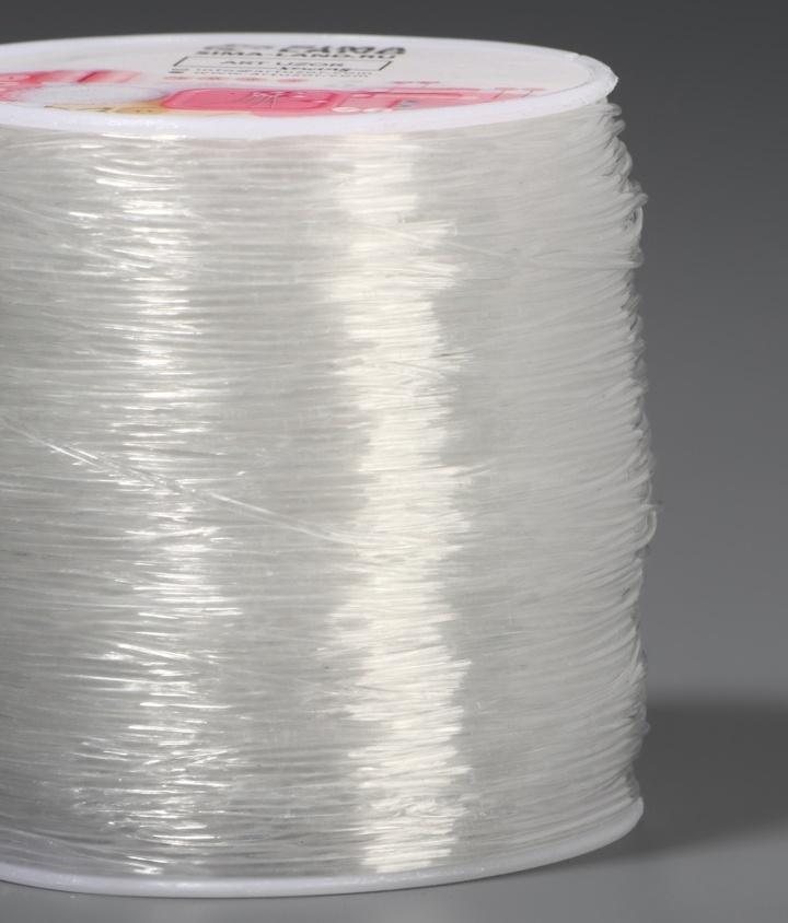 Нить для плетения, эластичная, 100±1 м, d=0.8 мм, прозрачная