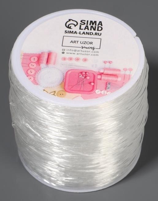 Нить для плетения, эластичная, 100±1 м, d=0.8 мм, прозрачная