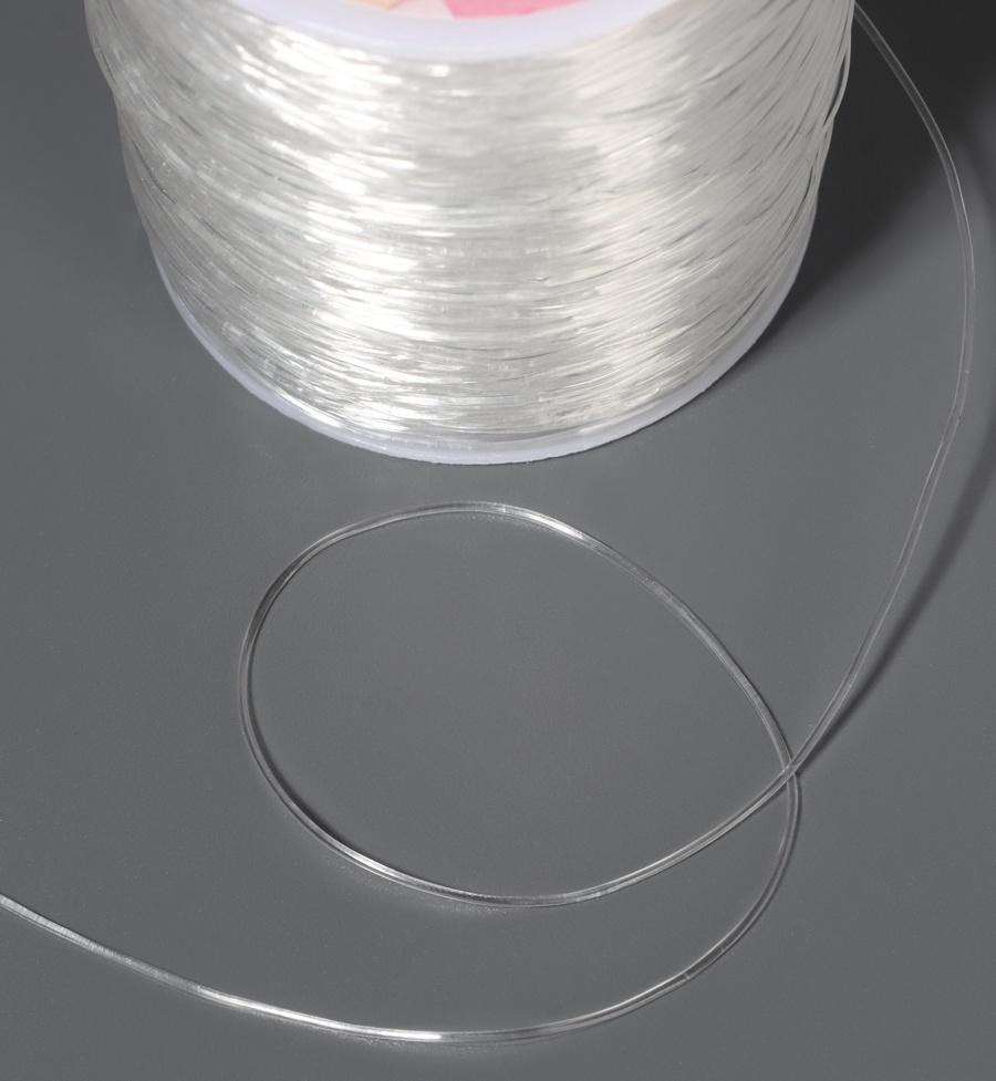 Нить для плетения, эластичная, 100±1 м, d=0.8 мм, прозрачная