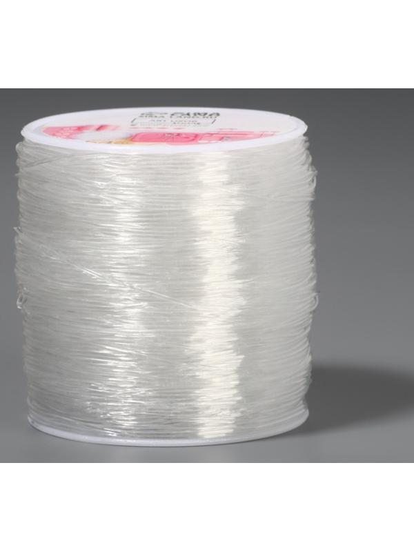 Нить для плетения, эластичная, 100±1 м, d=0.8 мм, прозрачная