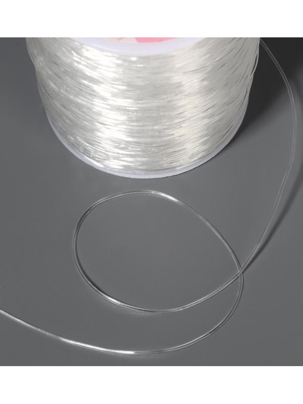 Нить для плетения, эластичная, 100±1 м, d=0.8 мм, прозрачная