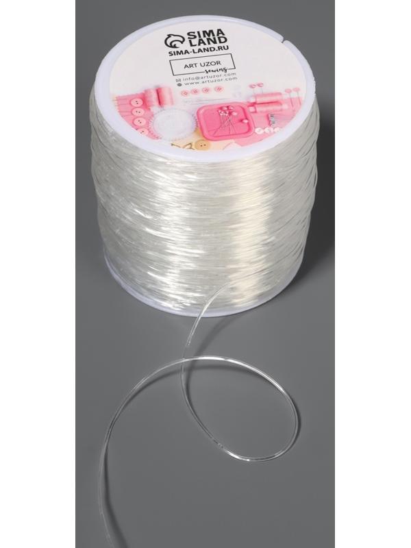 Нить для плетения, эластичная, 100±1 м, d=0.8 мм, прозрачная