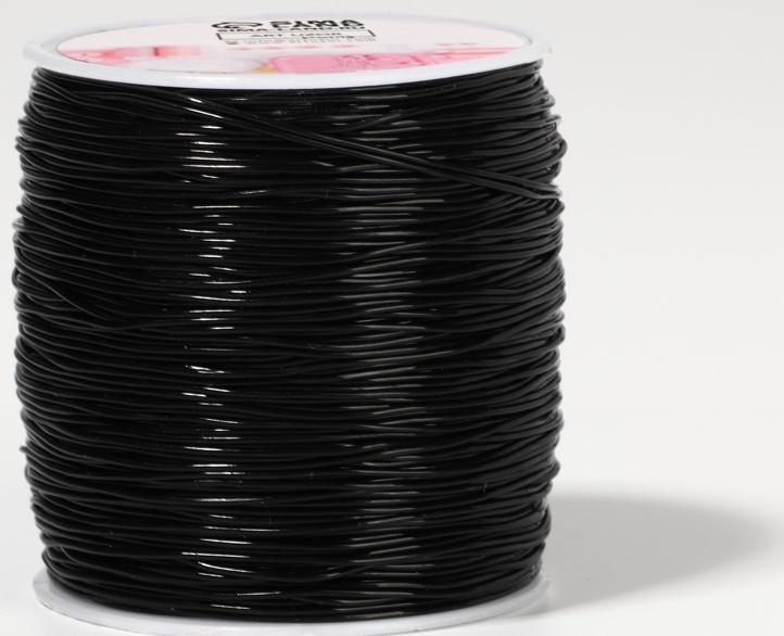 Нить для плетения, эластичная, 100±1 м, d=0.8 мм, чёрная