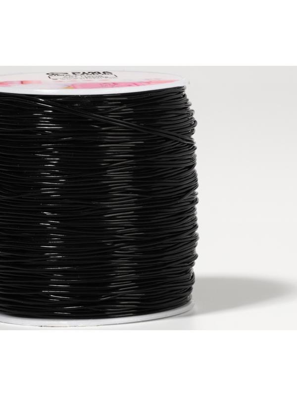 Нить для плетения, эластичная, 100±1 м, d=0.8 мм, чёрная