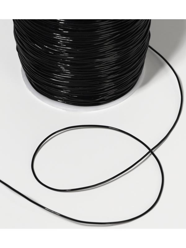 Нить для плетения, эластичная, 100±1 м, d=0.8 мм, чёрная