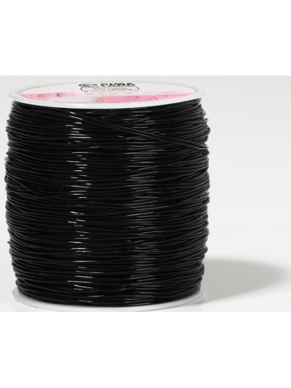 Нить для плетения, эластичная, 100±1 м, d=0.8 мм, чёрная