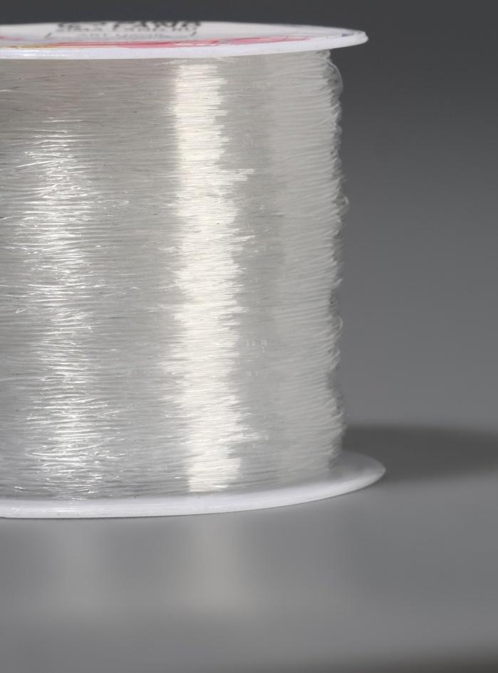 Нить для плетения, эластичная, 100±1 м, d=0.4 мм, прозрачная