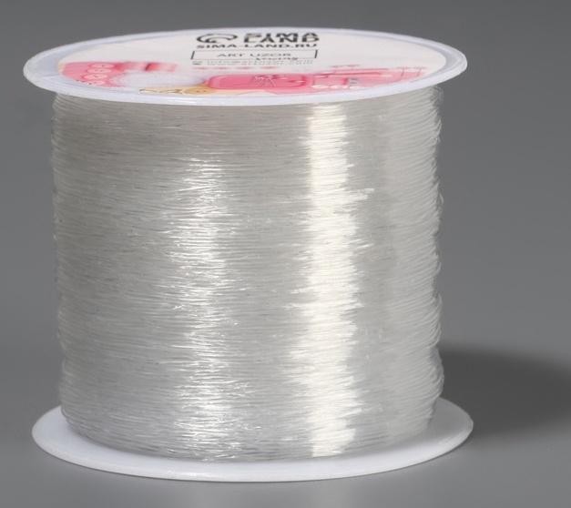 Нить для плетения, эластичная, 100±1 м, d=0.4 мм, прозрачная