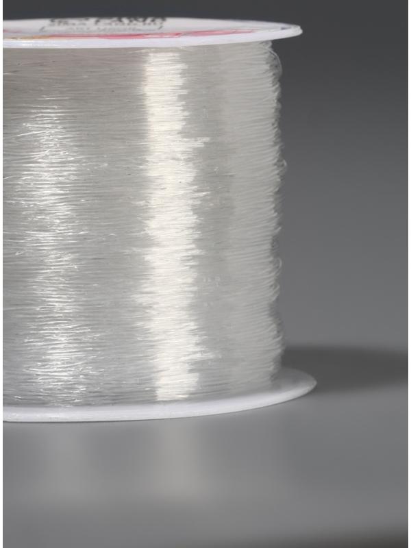 Нить для плетения, эластичная, 100±1 м, d=0.4 мм, прозрачная