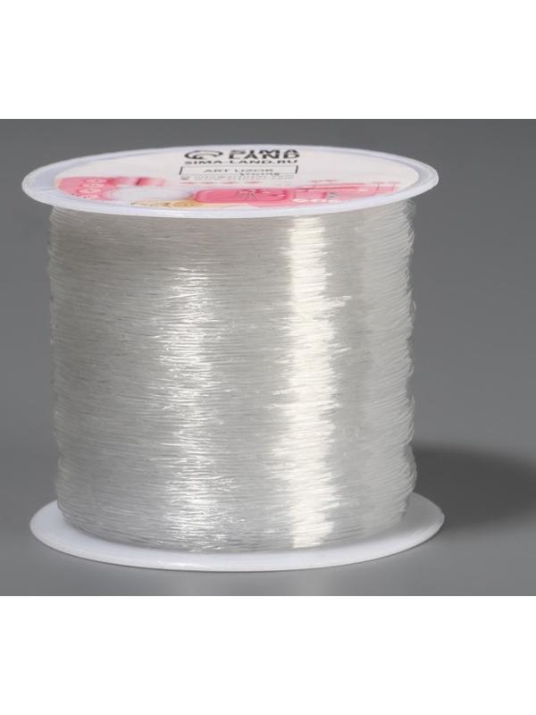 Нить для плетения, эластичная, 100±1 м, d=0.4 мм, прозрачная