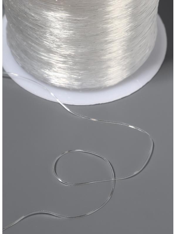 Нить для плетения, эластичная, 100±1 м, d=0.4 мм, прозрачная