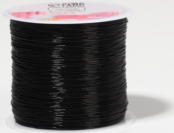 Нить для плетения, эластичная, 100±1 м, d=0.4 мм, чёрная