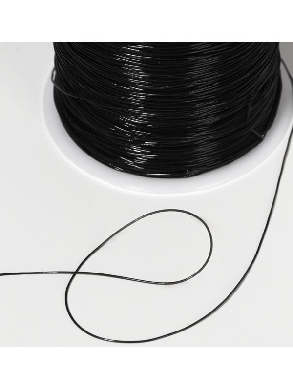 Нить для плетения, эластичная, 100±1 м, d=0.4 мм, чёрная