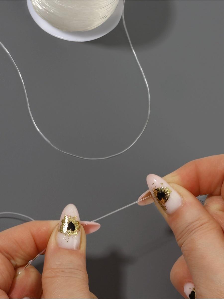 Нить для плетения, эластичная, 100±1 м, d=1 мм, прозрачная