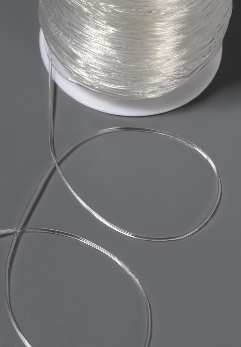 Нить для плетения, эластичная, 100±1 м, d=1 мм, прозрачная