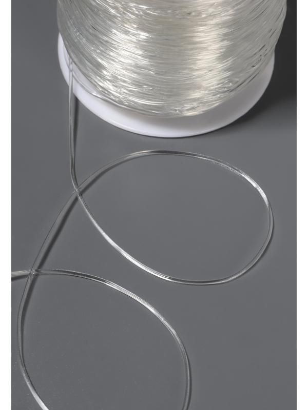 Нить для плетения, эластичная, 100±1 м, d=1 мм, прозрачная