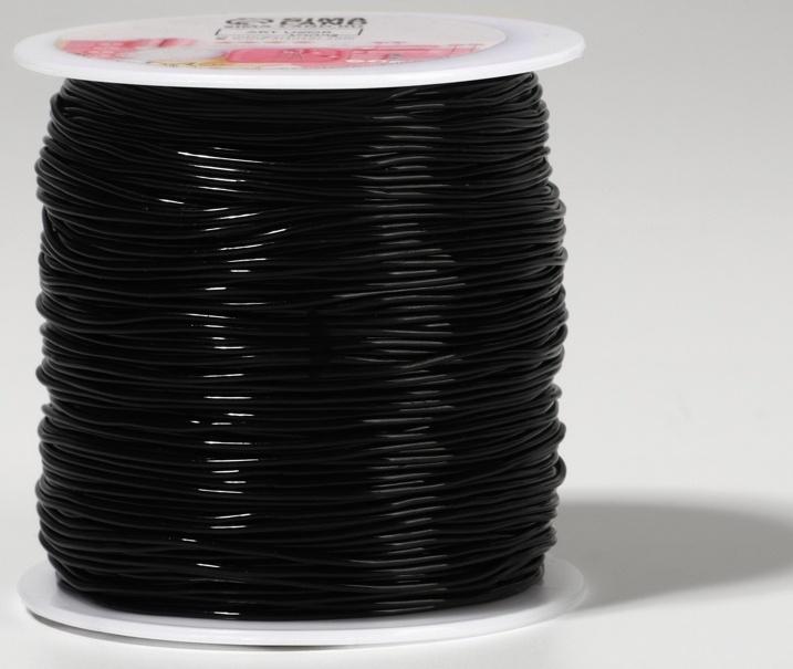 Нить для плетения, эластичная, 100±1 м, d=1 мм, чёрная