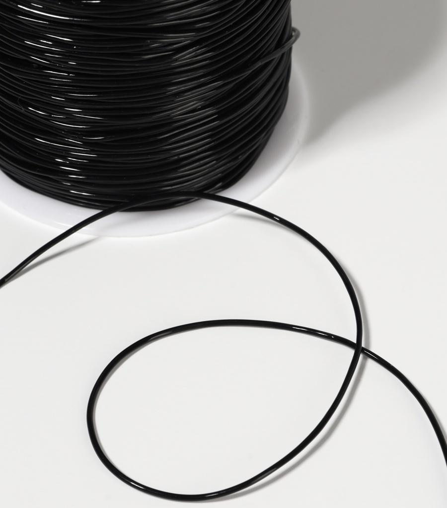 Нить для плетения, эластичная, 100±1 м, d=1 мм, чёрная