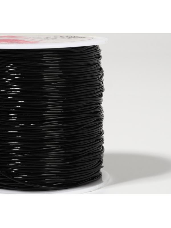 Нить для плетения, эластичная, 100±1 м, d=1 мм, чёрная