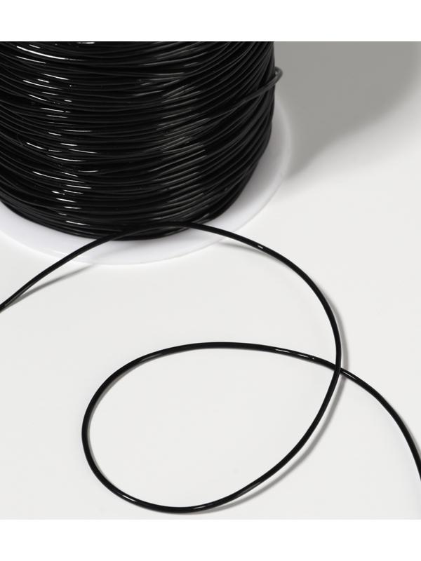 Нить для плетения, эластичная, 100±1 м, d=1 мм, чёрная