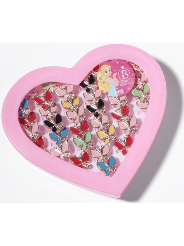 Кольцо детское Выбражулька «Бабочка», эмаль, безразмерное, цвет МИКС