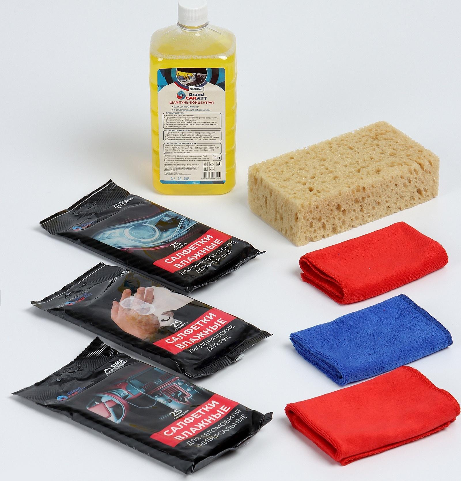 Набор для ухода за автомобилем, 9 предметов