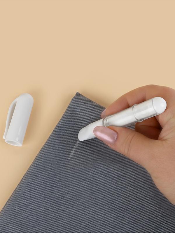 Мел карандаш для ткани, с пудрой, 10.5×2 см, белый