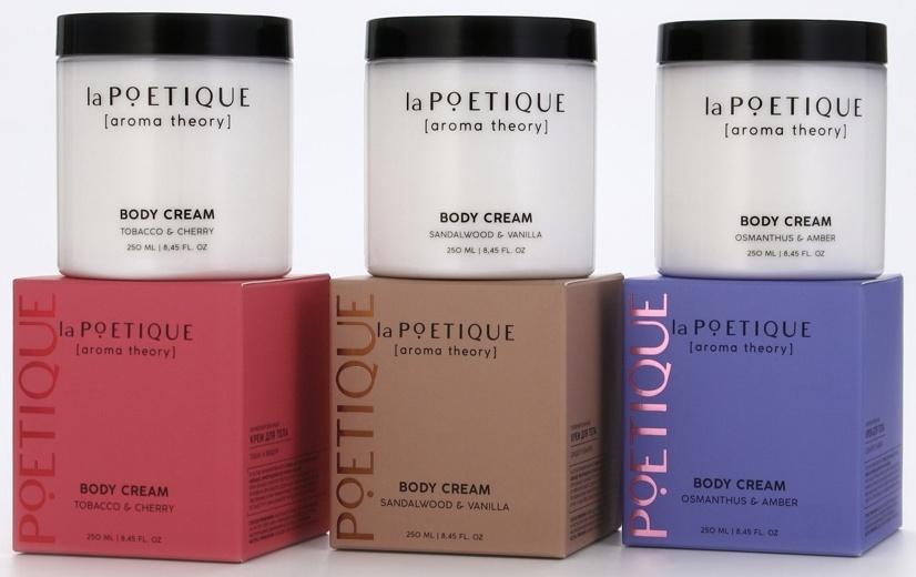 Крем для рук и тела парфюмированный laPOETIQUE, 250 мл, аромат табак и вишня