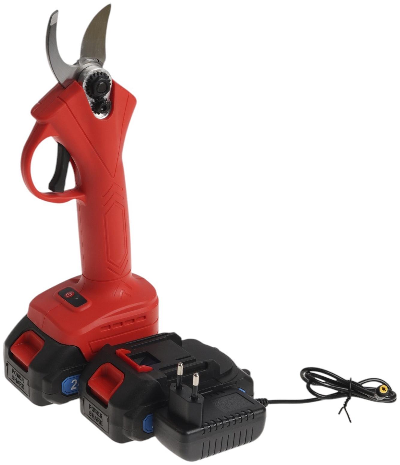 Секатор аккумуляторный ТУНДРА, 21 В, 2×1.5 Ач, Li-ion