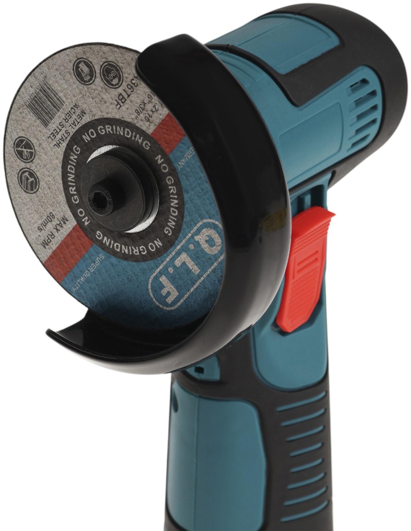 Аккумуляторная УШМ ТУНДРА, 12 В, 2х1.3 Ач, 75 х 10 мм, 20 000 об/мин