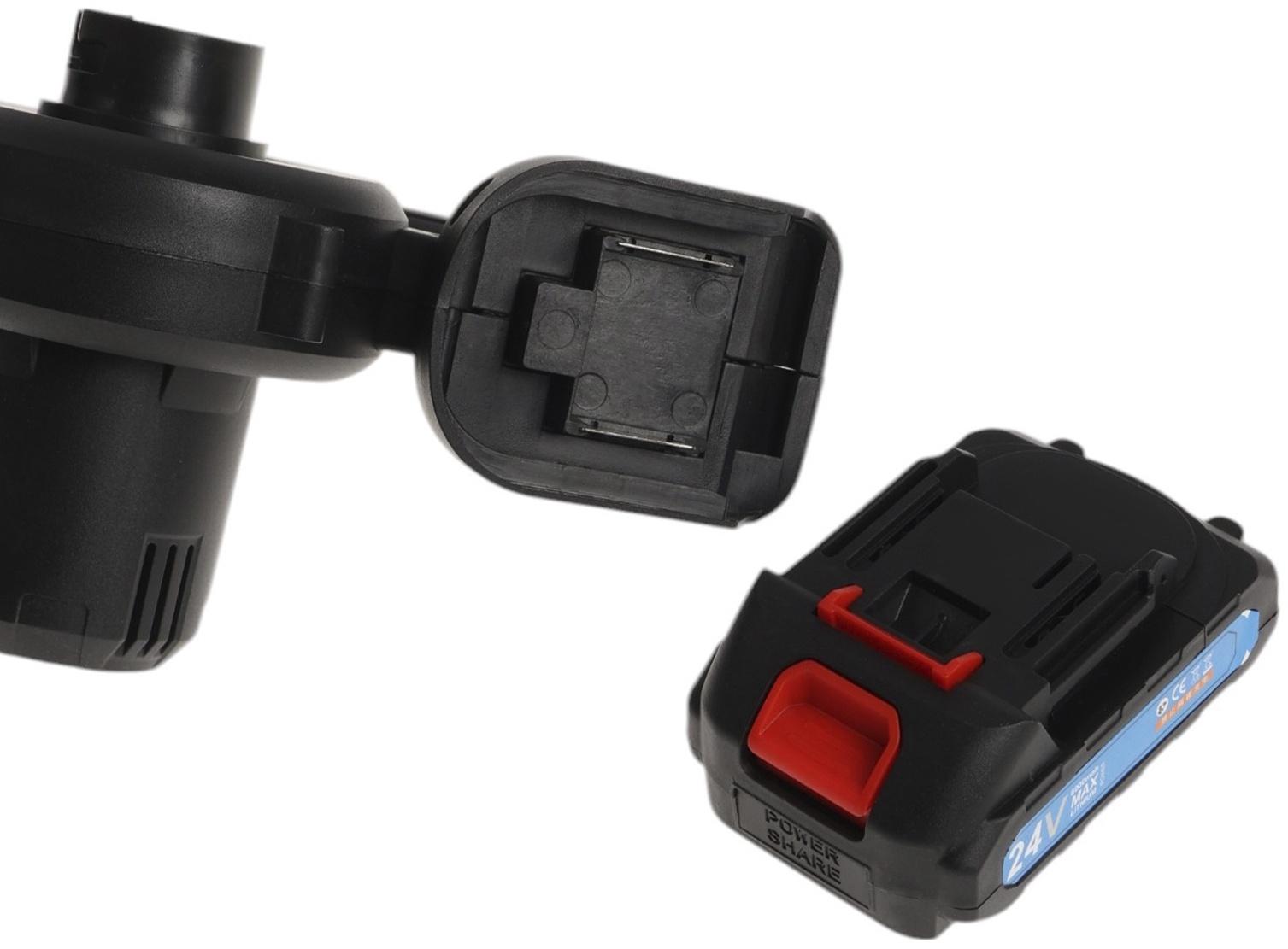 Воздуходувка аккумуляторная ТУНДРА, 21 В, 6 Ач, Li-ion, 60 м/с