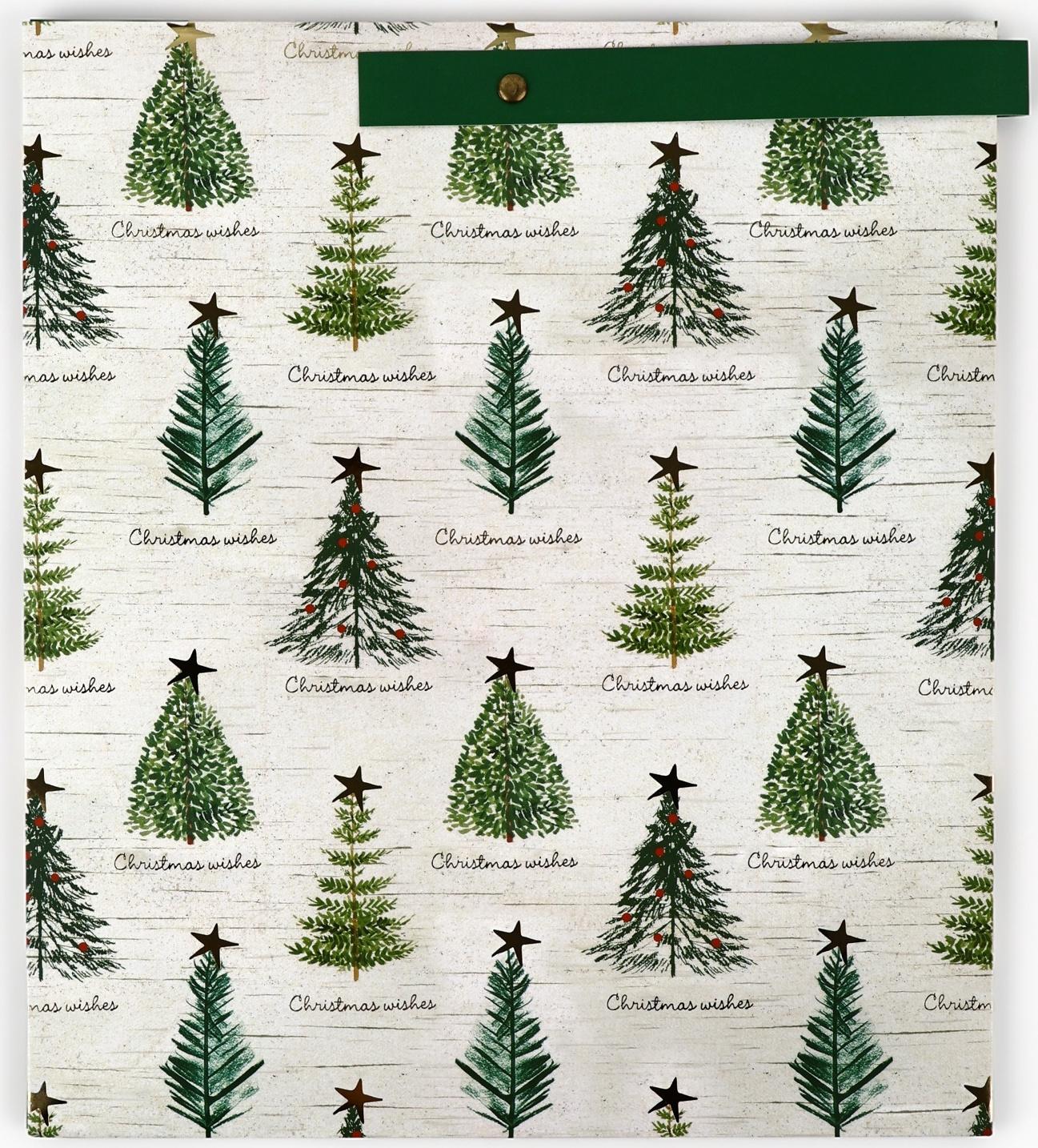 Пакет подарочный новогодний ламинированный «Новогодняя звезда», M 30 х 26 х 9 см