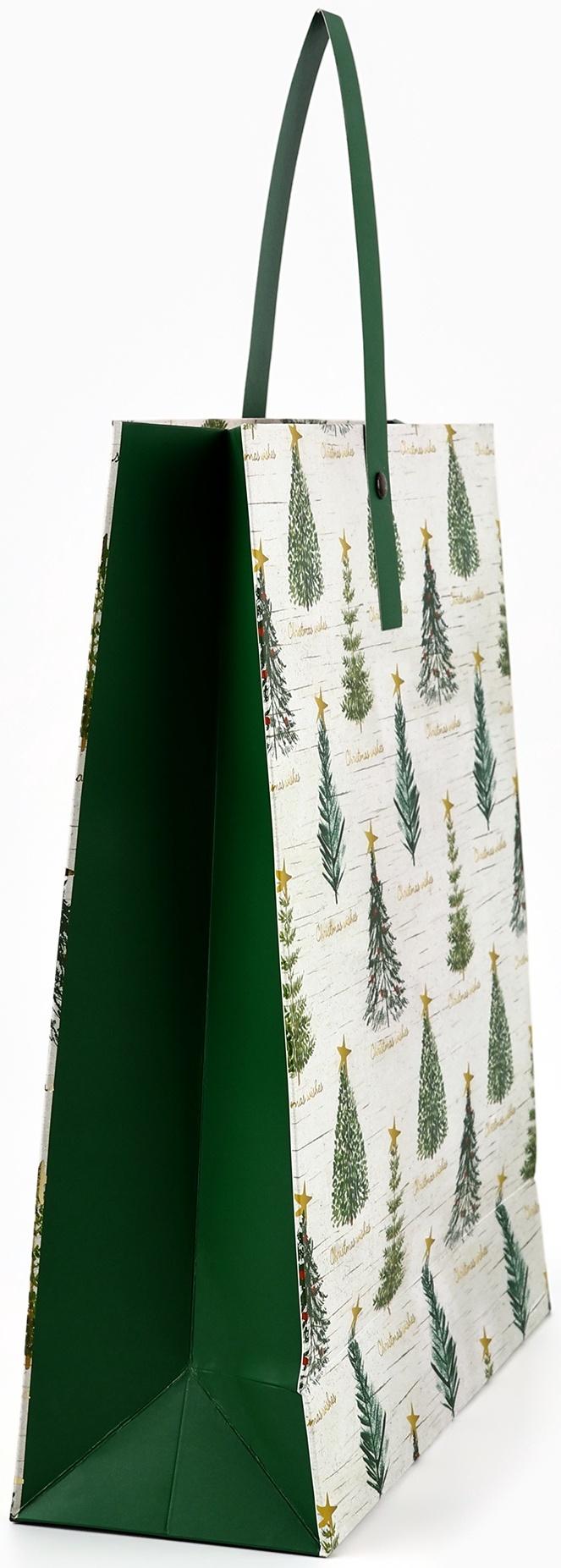 Пакет подарочный новогодний ламинированный «Новогодняя звезда», M 30 х 26 х 9 см