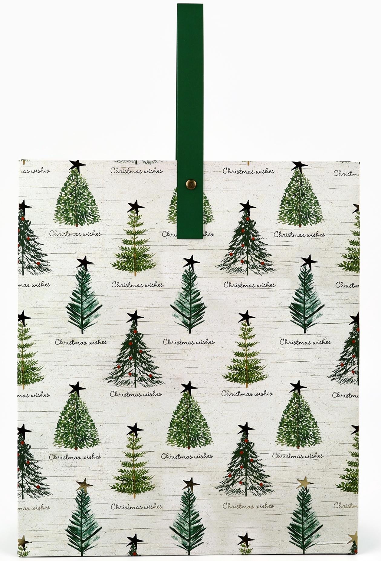 Пакет подарочный новогодний ламинированный «Новогодняя звезда», M 30 х 26 х 9 см