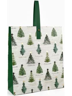 Пакет подарочный новогодний ламинированный «Новогодняя звезда», M 30 х 26 х 9 см