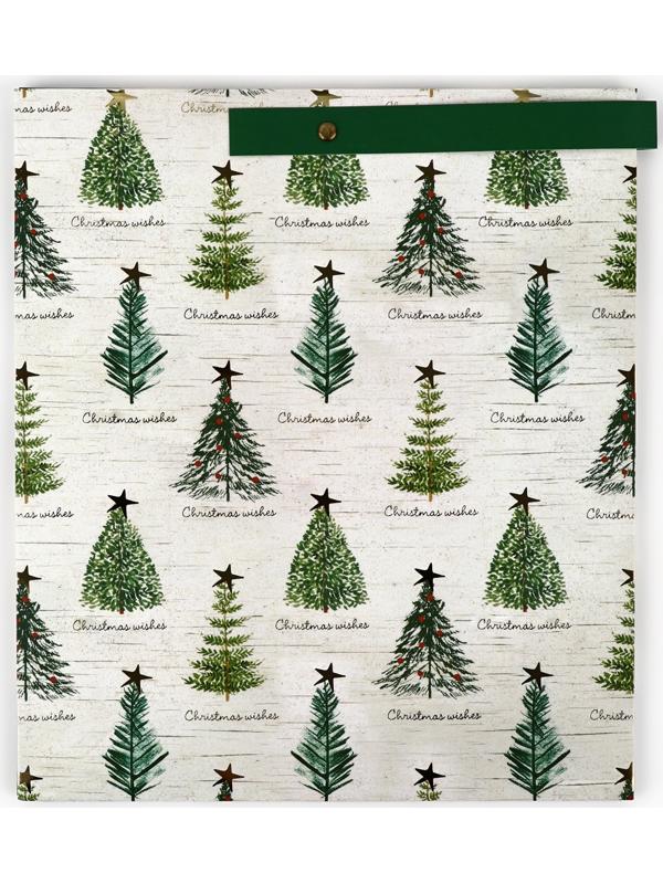 Пакет подарочный новогодний ламинированный «Новогодняя звезда», M 30 х 26 х 9 см