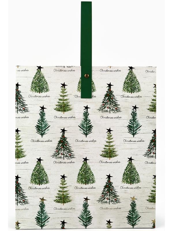 Пакет подарочный новогодний ламинированный «Новогодняя звезда», M 30 х 26 х 9 см