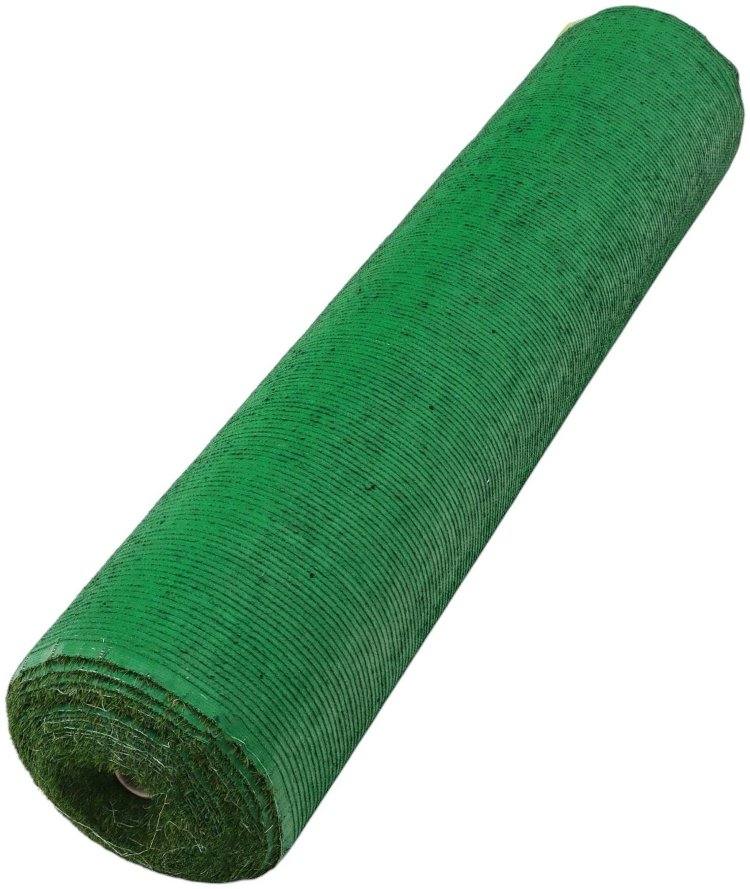 Газон искусственный,  с проклейкой,  высота 5см, 15иг, 2 х 25 м, зеленый, 