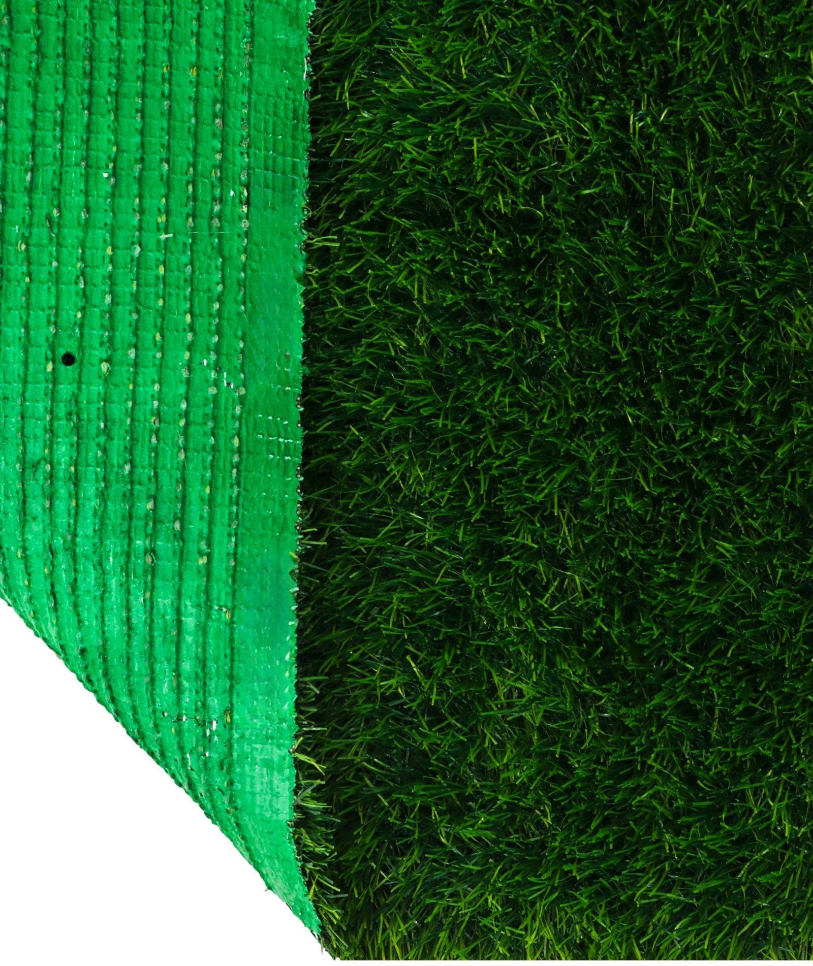 Газон искусственный,  с проклейкой,  высота 5см, 15иг, 2 х 25 м, зеленый, 