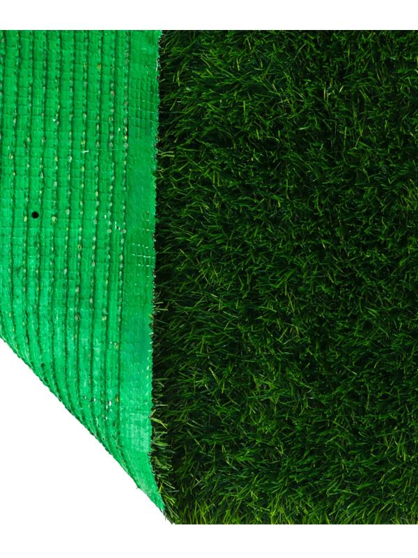 Газон искусственный,  с проклейкой,  высота 5см, 15иг, 2 х 25 м, зеленый, 