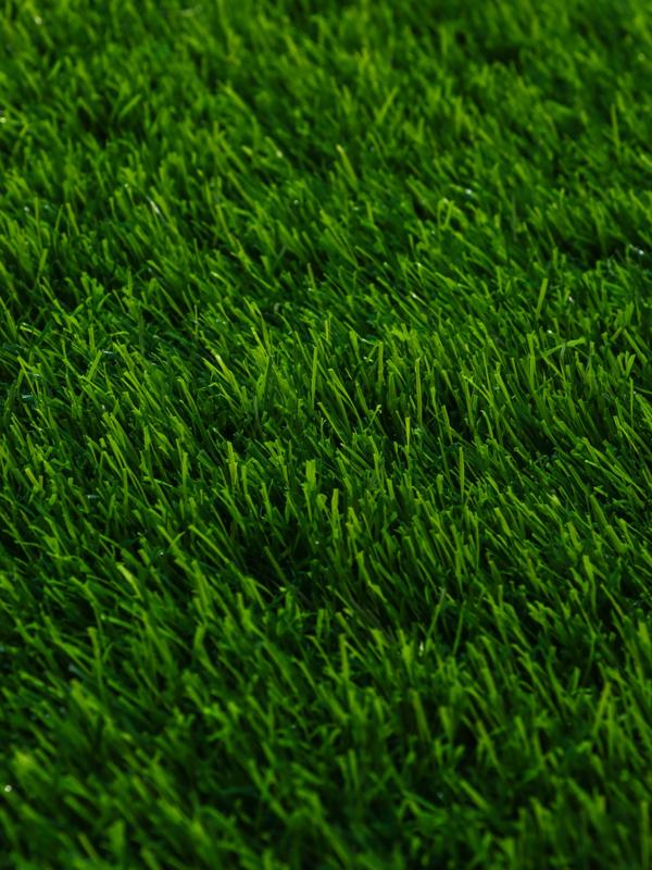 Газон искусственный,  с проклейкой,  высота 5см, 15иг, 2 х 25 м, зеленый, 