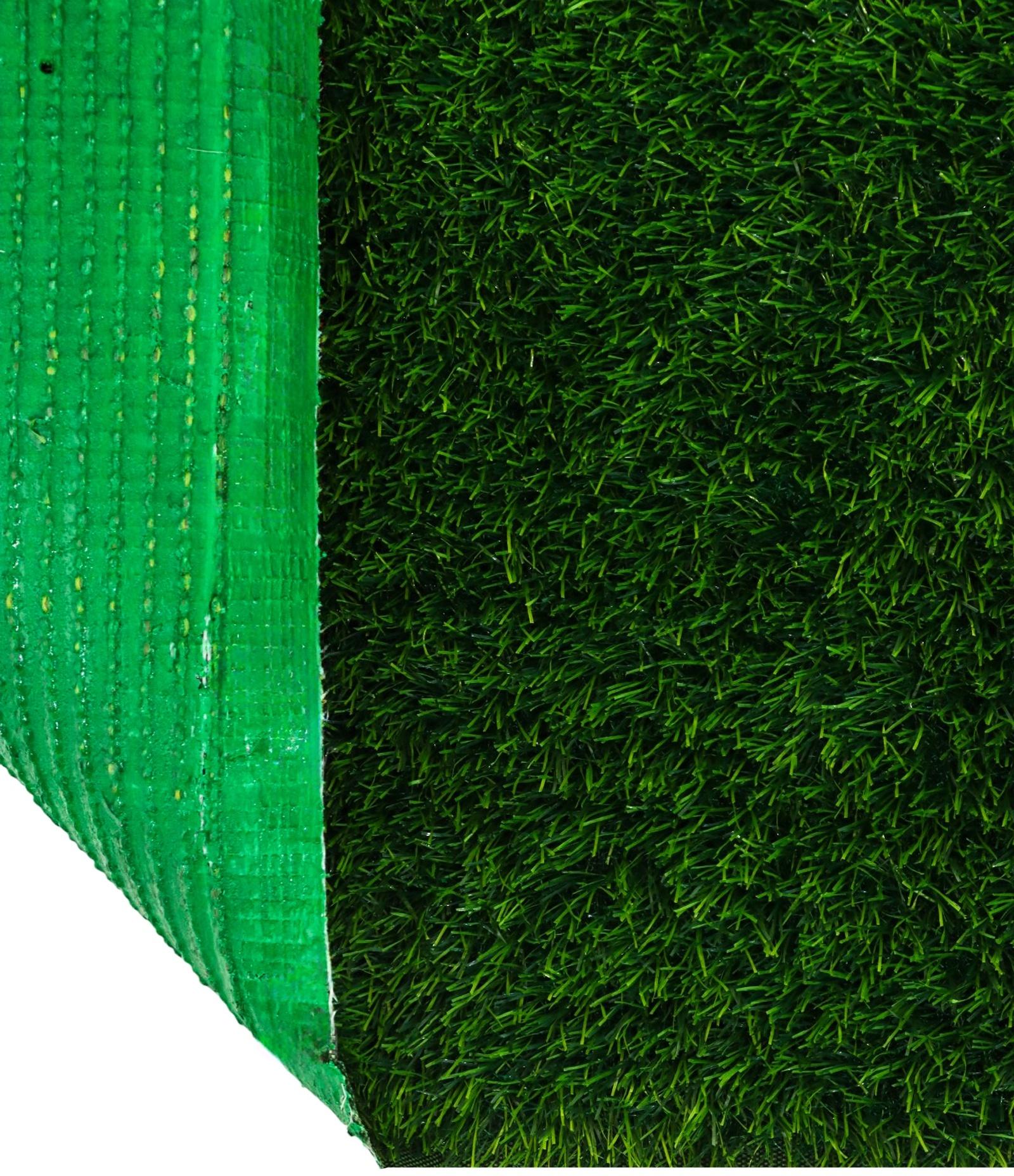 Газон искусственный, с проклейкой, высота 4см, 15иг, 2 х 25 м, зеленый, 