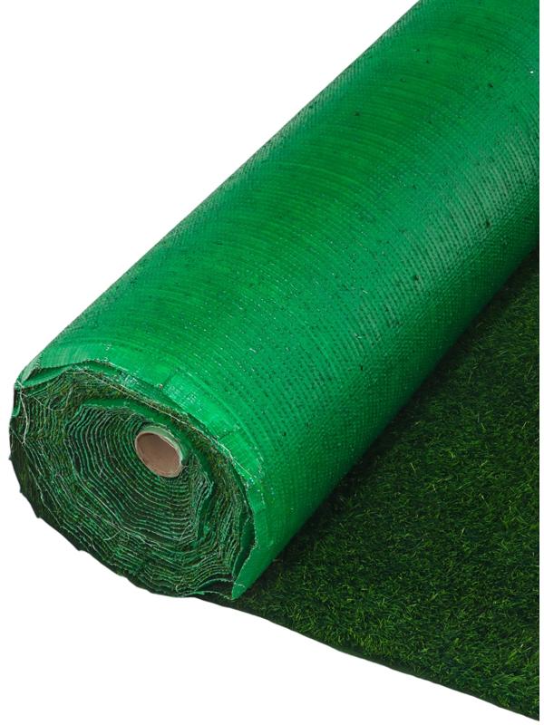 Газон искусственный, с проклейкой, высота 4см, 15иг, 2 х 25 м, зеленый, 