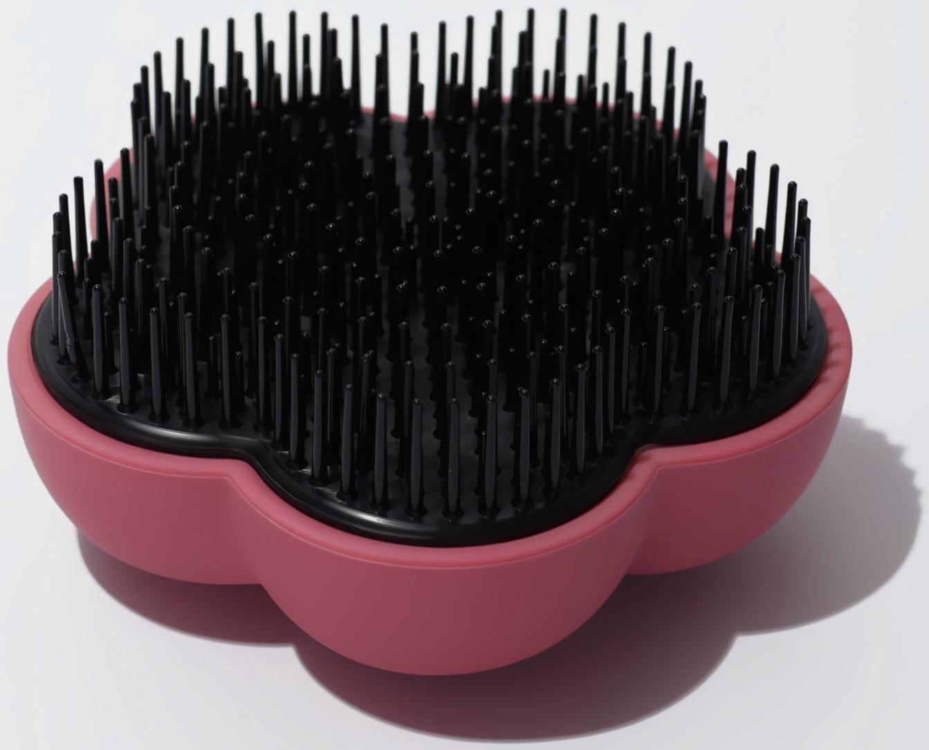 Расчёска массажная «Цветок», 8.5×4 см, розовая