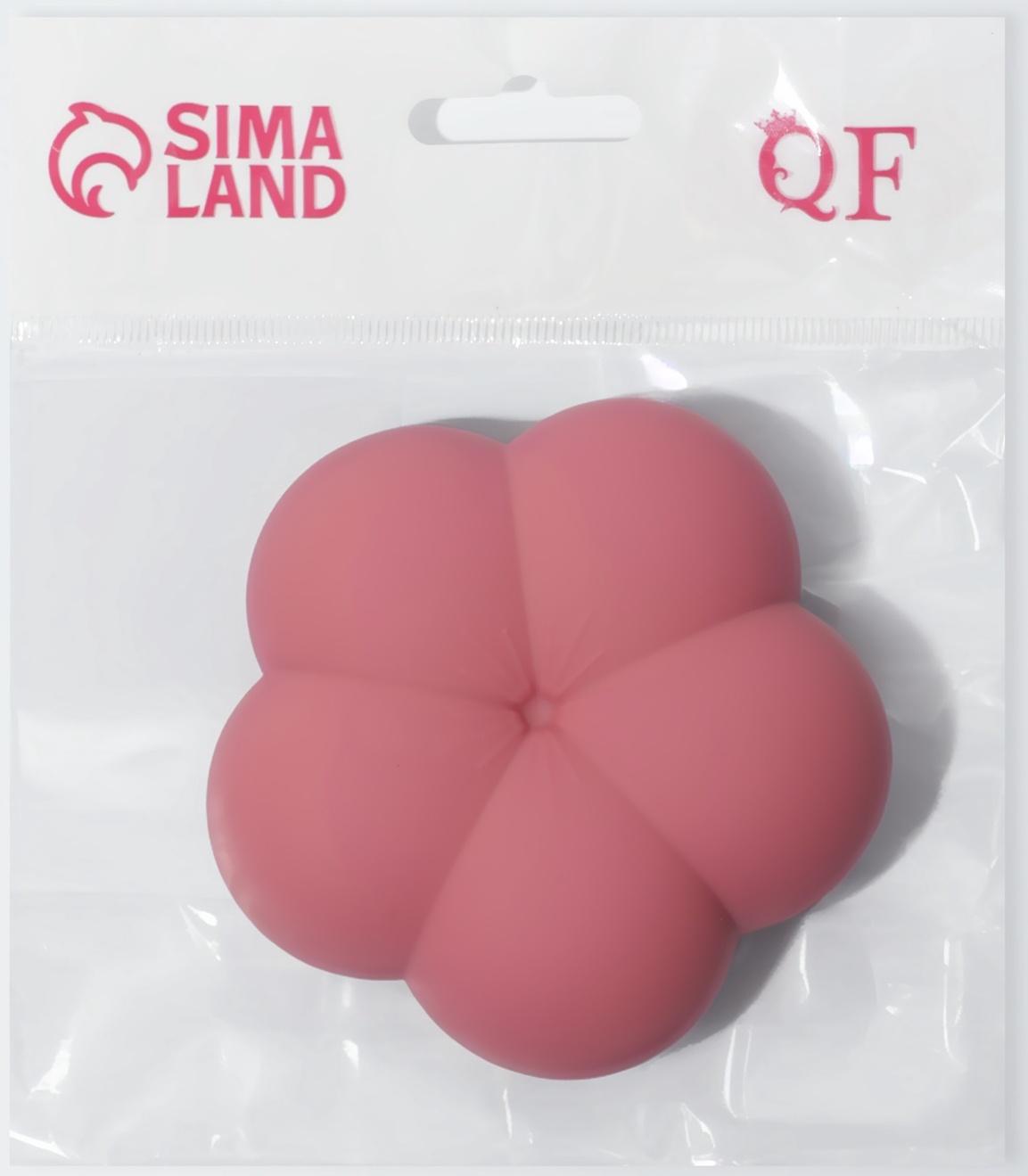 Расчёска массажная «Цветок», 8.5×4 см, розовая