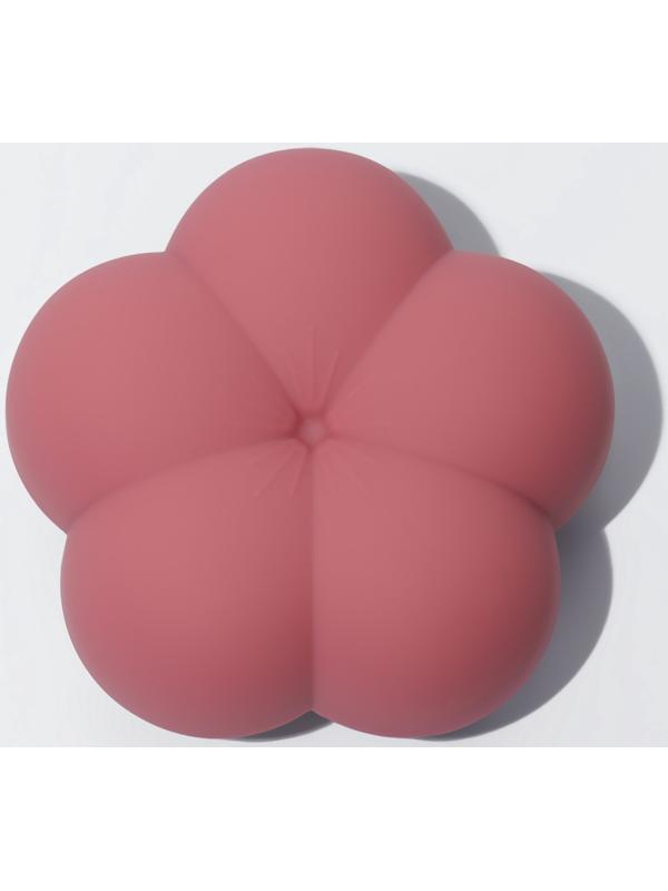 Расчёска массажная «Цветок», 8.5×4 см, розовая