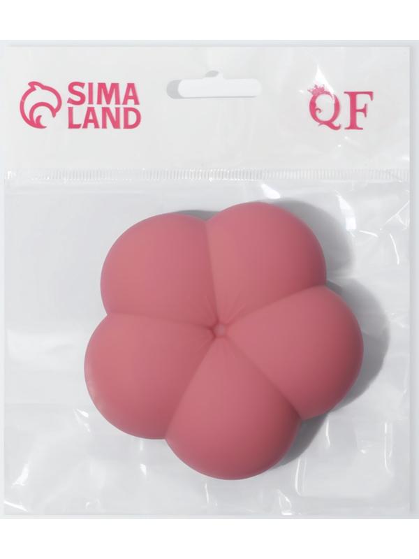 Расчёска массажная «Цветок», 8.5×4 см, розовая