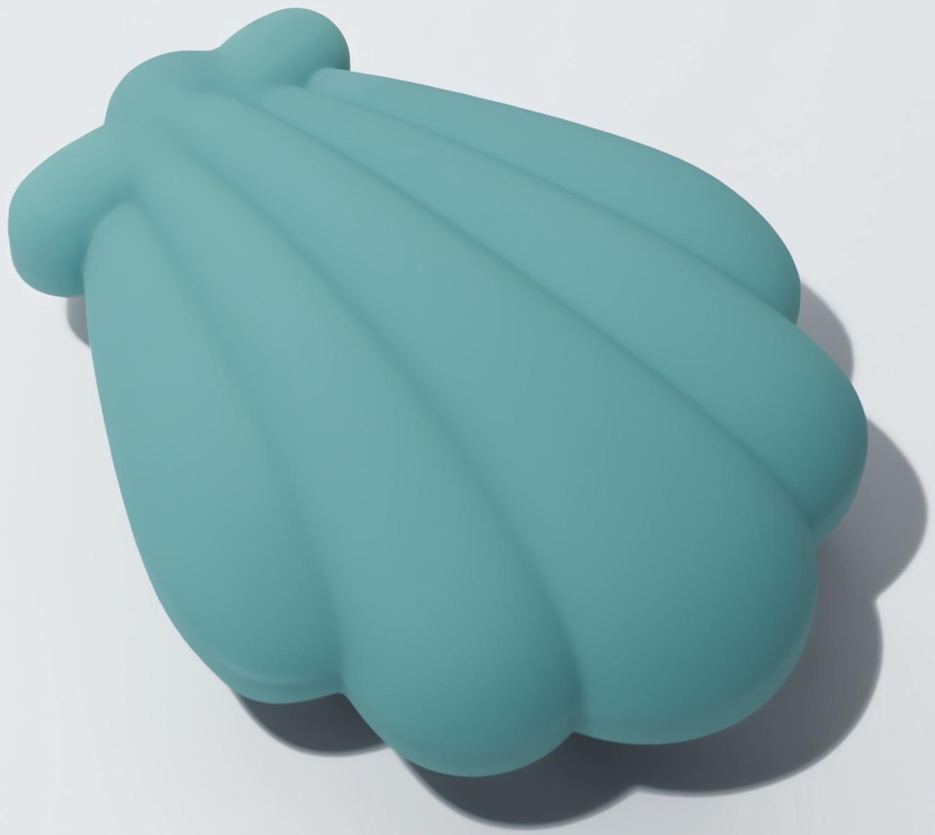 Расчёска массажная «Ракушка», 11×8.5 см, голубая